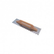 Dantyta glaistyklė, apvaliais dantimis su medine rankena, 15 mm, 48x13cm