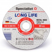 Metalo pjovimo diskas LONG LIFE 150x1,6x22 mm, Specialist+