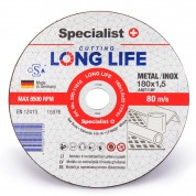 Metalo pjovimo diskas LONG LIFE 180x1,5x22 mm, Specialist+