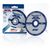 Deimantinis pjovimo diskas metalui 125x1,4x22,23 mm, Specialist+